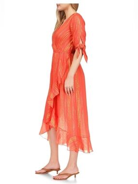 Michael Kors Orange Metallic Women’s Dresses Size small.